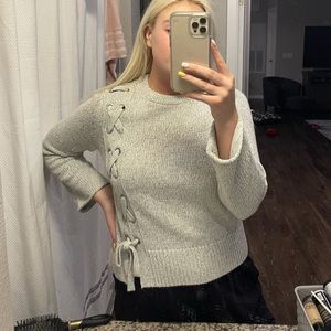 Grey Bow Sweater